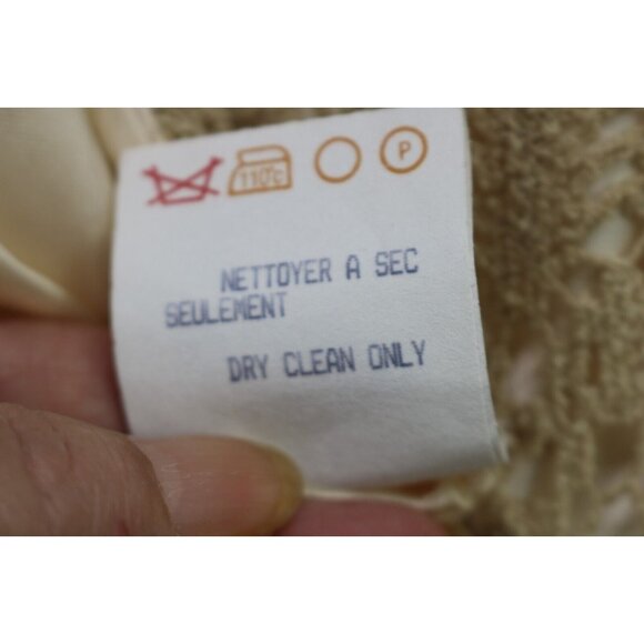 Vintage ALGO Crochet Sheer Maxi Dress-12-Lined with Satin-Cottagecore-Y2K - Picture 5 of 9